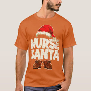 Camiseta Navidades de Xmas Nurse Santa Funny Santa Santa