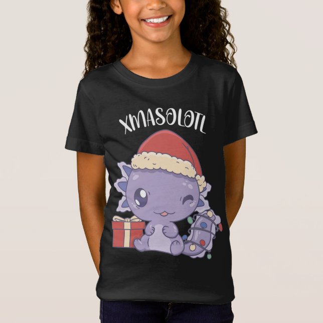 Camiseta Navidades de Xmasolotl Cute Axolotl (Anverso)