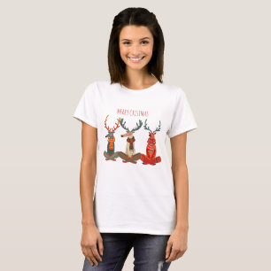Camiseta Navidades de yoga reno. Moose