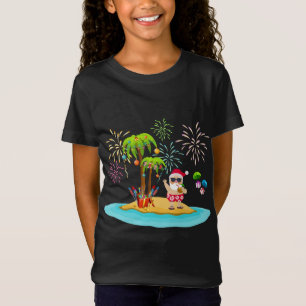 Camiseta Navidades decorados Palm Tree Tropical Xmas Coconu