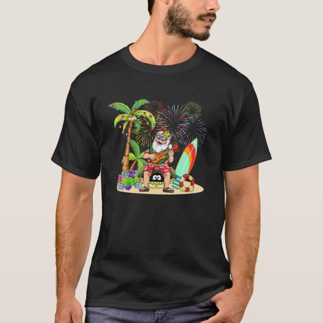 Camiseta Navidades decorados Palm Tree Tropical Xmas Coconu (Anverso)