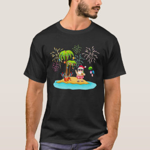 Camiseta Navidades decorados Palm Tree Tropical Xmas Coconu
