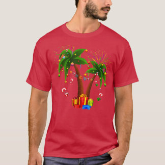 Camiseta Navidades decorados Palm Tree Tropical Xmas Coconu