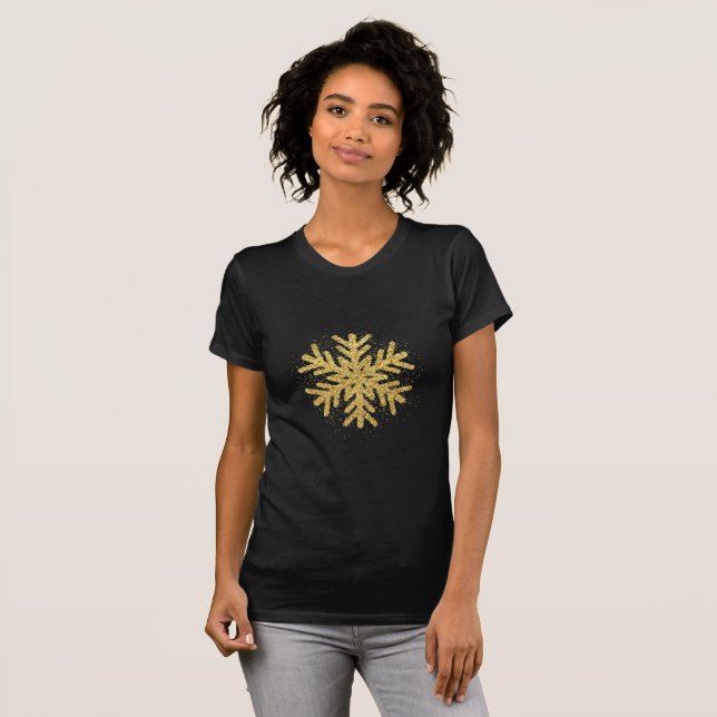 Camiseta Navidades decorativas Purpurina de mujeres copan n (Anverso completo)