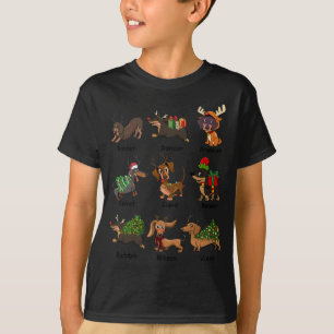 Camiseta Navidades Deer Dachshund Personalizado Perro Nombr