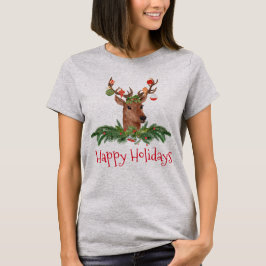 Camiseta Navidades Deer Happy Holidays