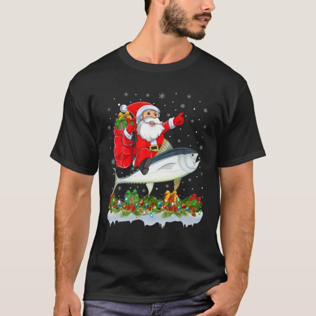 Camiseta Navidades del atún divertidos que adoran a Santa R (Anverso)