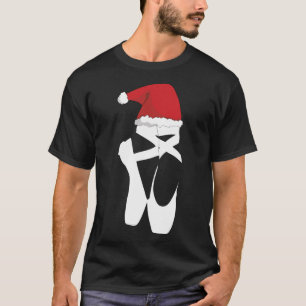 Camiseta Navidades del ballet Pointe Shoe Santa Hat