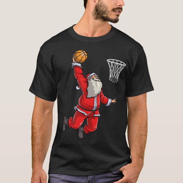 Camiseta Navidades del baloncesto Santa Slam Dunk  de la bo (Anverso)