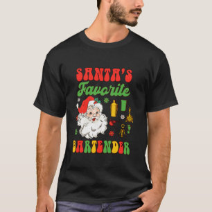 Camiseta Navidades del barman navidad vota a Papá Noel como