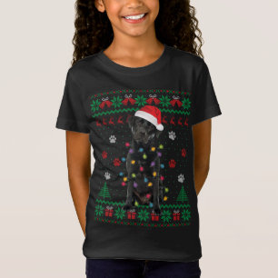 Camiseta Navidades del Black Lab Labrador alumbran el amor 