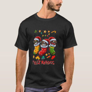 Camiseta Navidades del Boxer Santa Claus reaccionan al perr