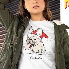 Camiseta Navidades del Bulldog francés Cláusula Santa del p