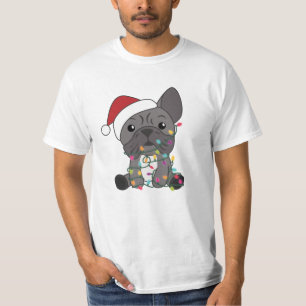 Camiseta Navidades del Bulldog francés niegan animales de i