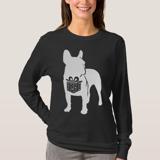 Camiseta Navidades del Bulldog francés Perro Frenchie (Anverso)
