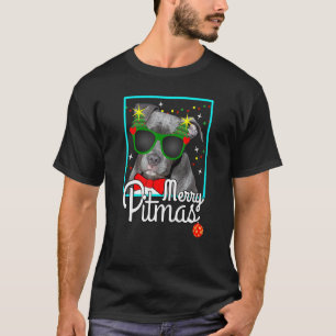 Camiseta Navidades del Bulldog Pitbull Pit Merry Pitmas