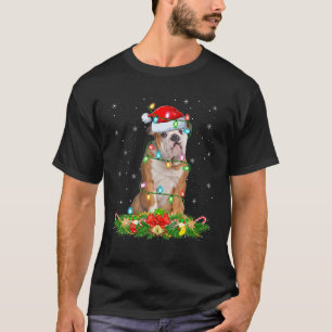 Camiseta Navidades del Bulldog Santa English de navidad ilu