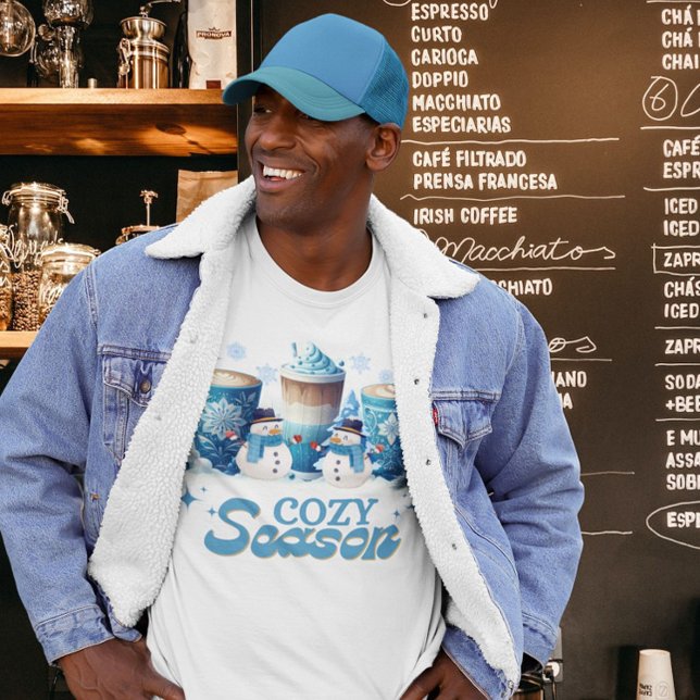 Camiseta Navidades del café de Snowman en invierno (Subido por el creador)