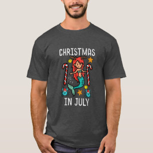 Camiseta Navidades Del Cangrejo De Sirena En Julio Cuidado