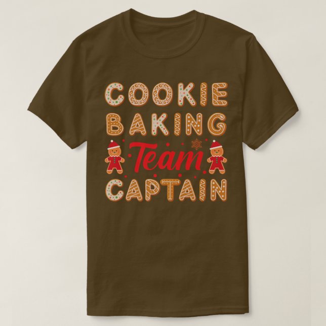 Camiseta Navidades del Capitán del Equipo de Cookie Baking  (Diseño del anverso)