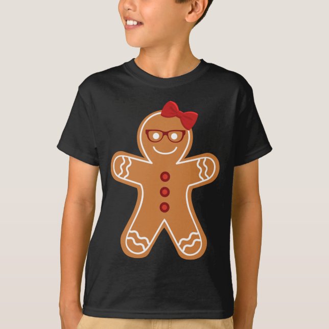 Camiseta Navidades del Chica Gingerbread Cookie Cute Teache (Anverso)