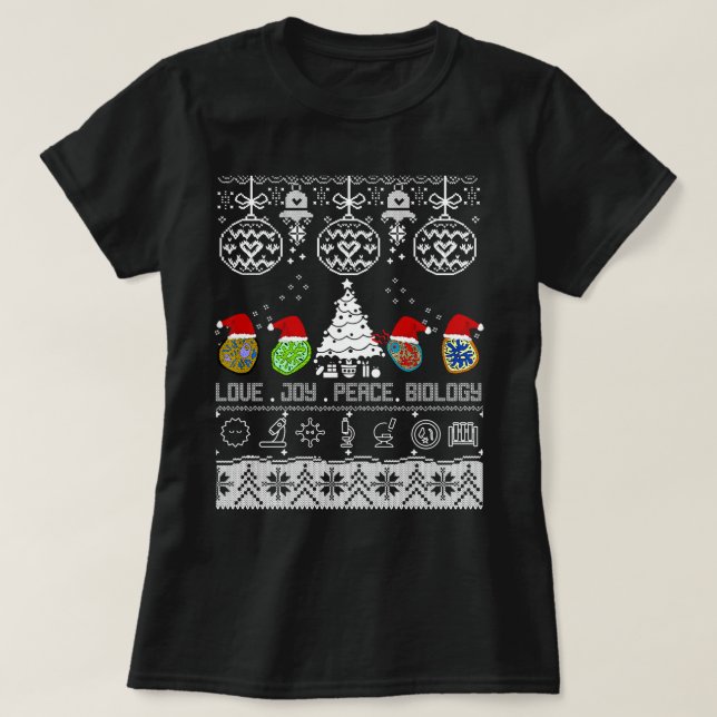 Camiseta Navidades del Chiste de biología de Guay arrojan c (Diseño del anverso)