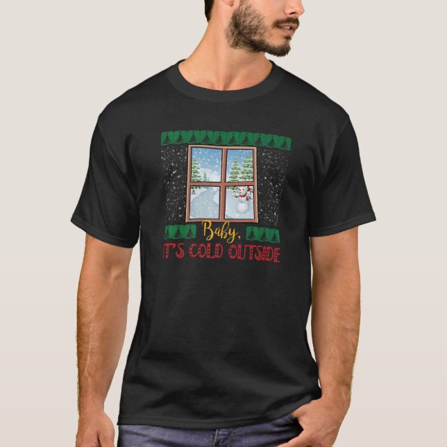 Camiseta Navidades del Ciclo Snowman X Mas bebe se enfría (Anverso)