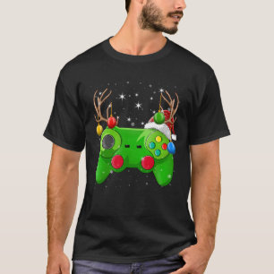 Camiseta Navidades del controlador de videojuegos iluminan