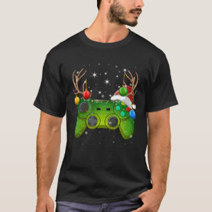 Camiseta Navidades del controlador de videojuegos iluminan
