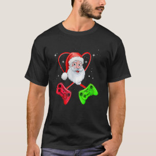 Camiseta Navidades del controlador de videojuegos Santa Cla