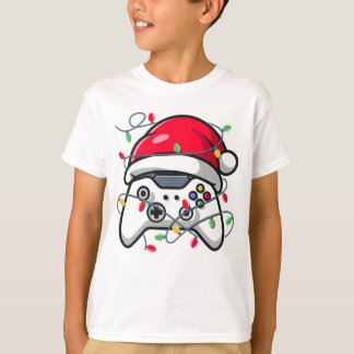 Camiseta Navidades del controlador de videojuegos Santa Hat