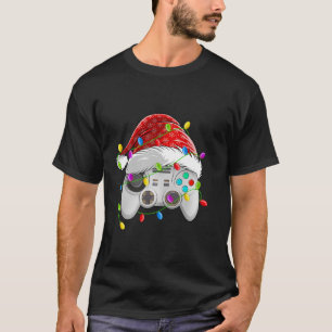 Camiseta Navidades del controlador de videojuegos Santa Hat