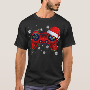 Camiseta Navidades del controlador de videojuegos Santa Hat