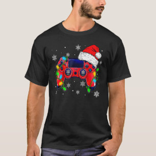 Camiseta Navidades del controlador de videojuegos Santa Hat