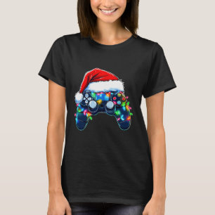 Camiseta Navidades del controlador de videojuegos Santa Hat