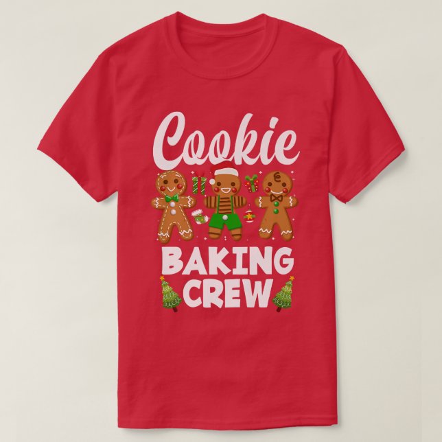 Camiseta Navidades del Crew Gingerbread de la Cookie Baking (Diseño del anverso)