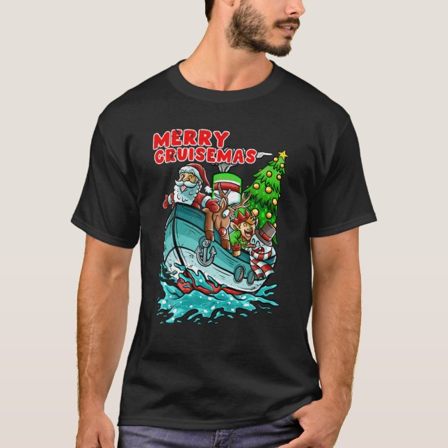 Camiseta Navidades del crucero Merry Cruisemas Cruise Ship  (Anverso)