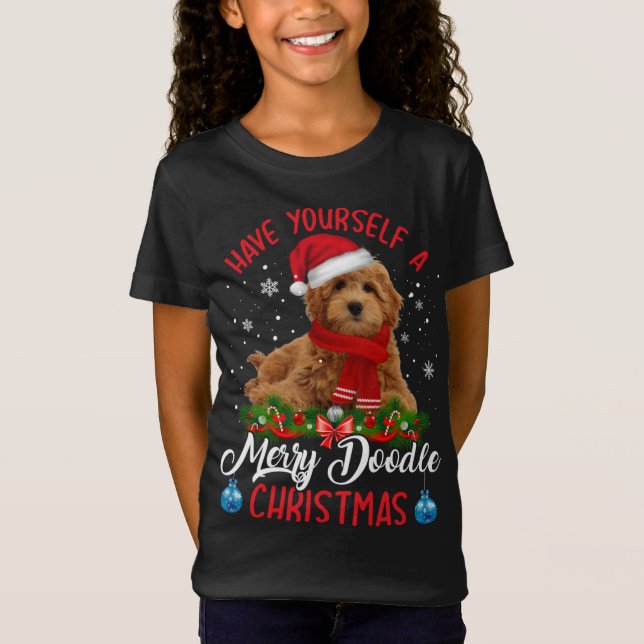 Camiseta Navidades del Cute Yorkshire Terrier Dog Merry Doo (Anverso)