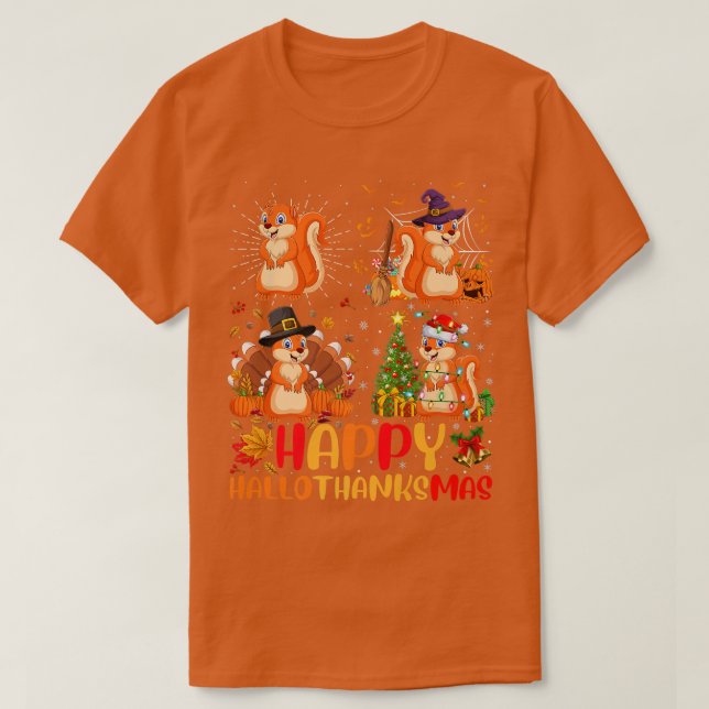 Camiseta Navidades del Día de Acción de Gracias de Hallowee (Diseño del anverso)