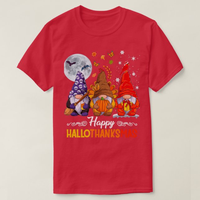 Camiseta Navidades del Día de Acción de Gracias de Hallowee (Diseño del anverso)