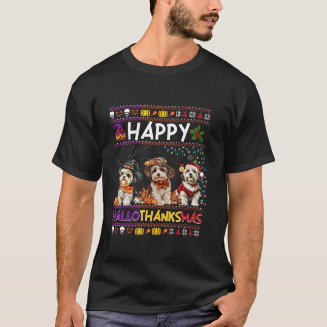 Camiseta Navidades del Día de Acción de Gracias de Hallowee (Anverso)