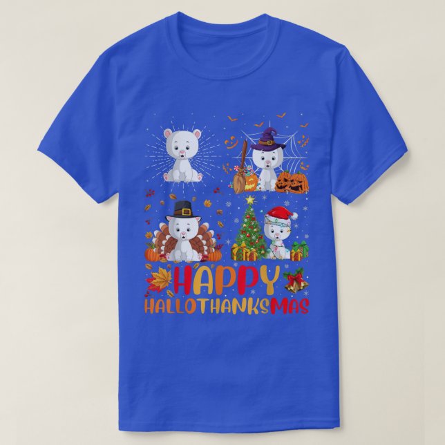 Camiseta Navidades del Día de Acción de Gracias de Hallowee (Diseño del anverso)