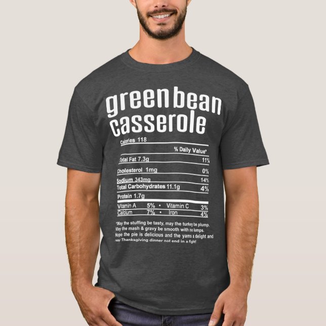 Camiseta Navidades del Día de Acción de Gracias Green Bean  (Anverso)