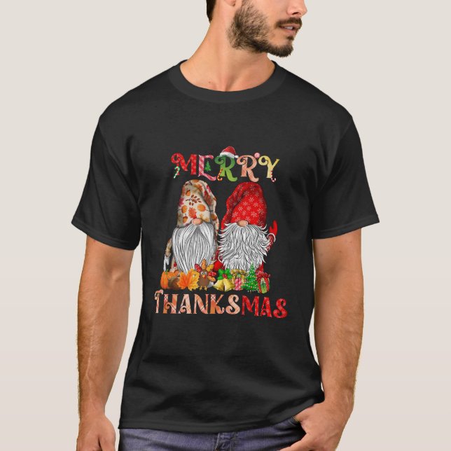 Camiseta Navidades del Día de Acción de Gracias Merry Thank (Anverso)