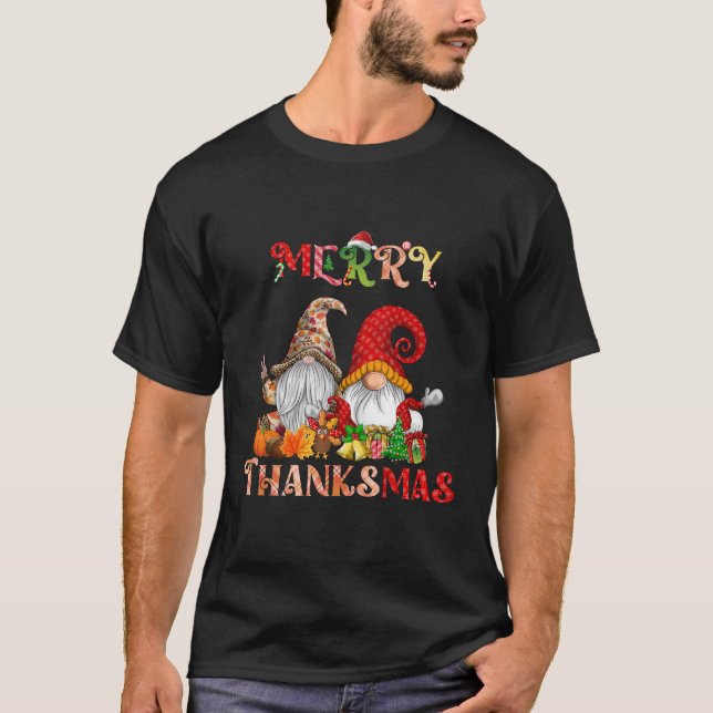 Camiseta Navidades del Día de Acción de Gracias Merry Thank (Anverso)