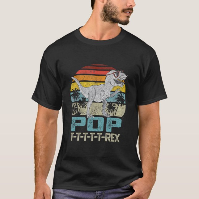 Camiseta Navidades del Día de los Padres de PopSaurus T Rex (Anverso)