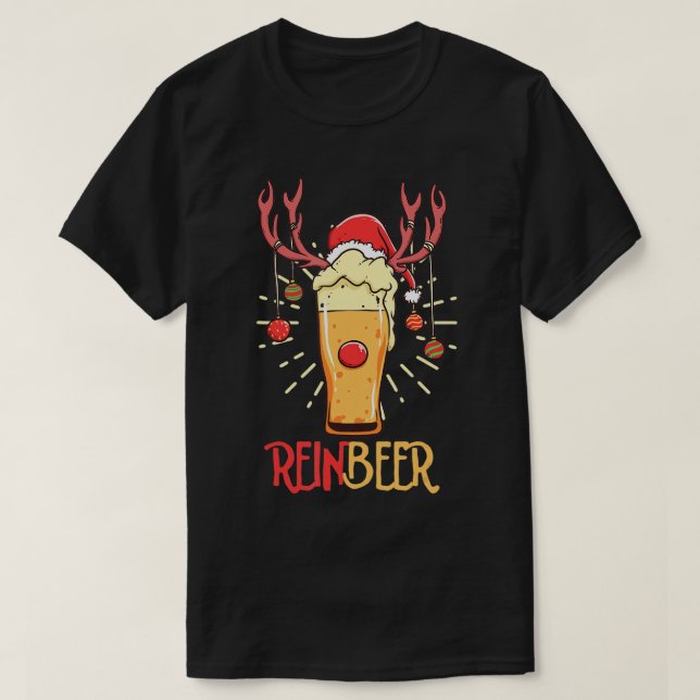 Camiseta Navidades del Día de los Rein Beer Reindeer Beer L (Diseño del anverso)