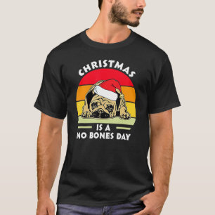Camiseta Navidades Del Día Del Hueso Pug Funny Santa Dog Ma