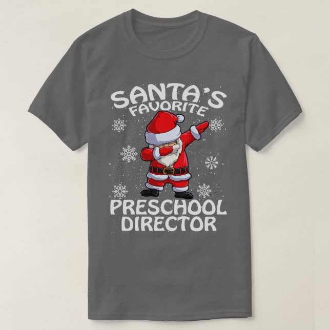 Camiseta Navidades del director de preescolar favorito de l (Diseño del anverso)