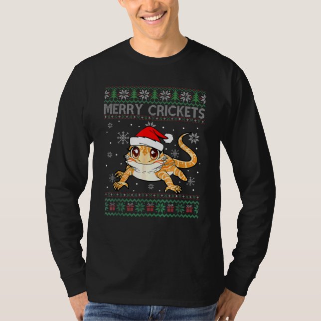 Camiseta Navidades del Dragón con barba de Críquet de cerez (Anverso)
